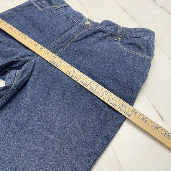 Natural Reflections Fleece Green Plaid Flannel Lined Straight Leg Jeans Women 16 - Picture 9 of 10